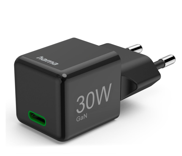 HAMA ŁADOWARKA SIECIOWA GAN PD/QC SUPERMINI 30W PD/QC CZARNA - 1318736 - zdjęcie